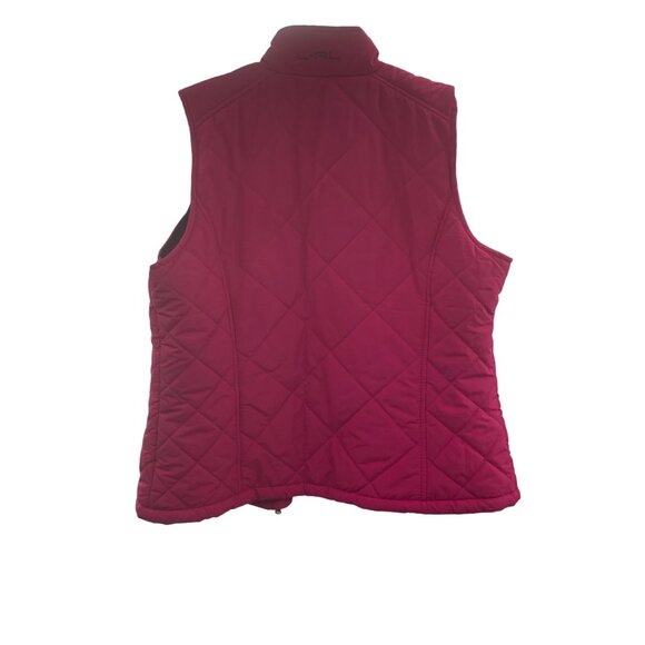 Lauren Ralph Lauren Women's Quilted Vest Full Zip Pink Size Large Pockets - Picture 7 of 8
